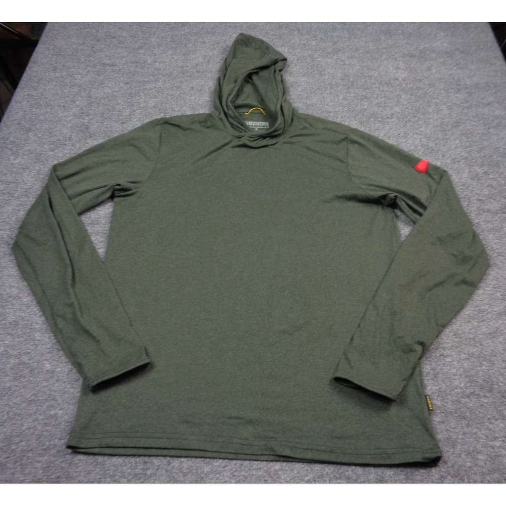 Florence Marine X Sun Pro Hooded Long Sleeve Shirt Mens Green Activewear Small